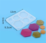 1 form til 6 forskellige sekskantede vedhæng